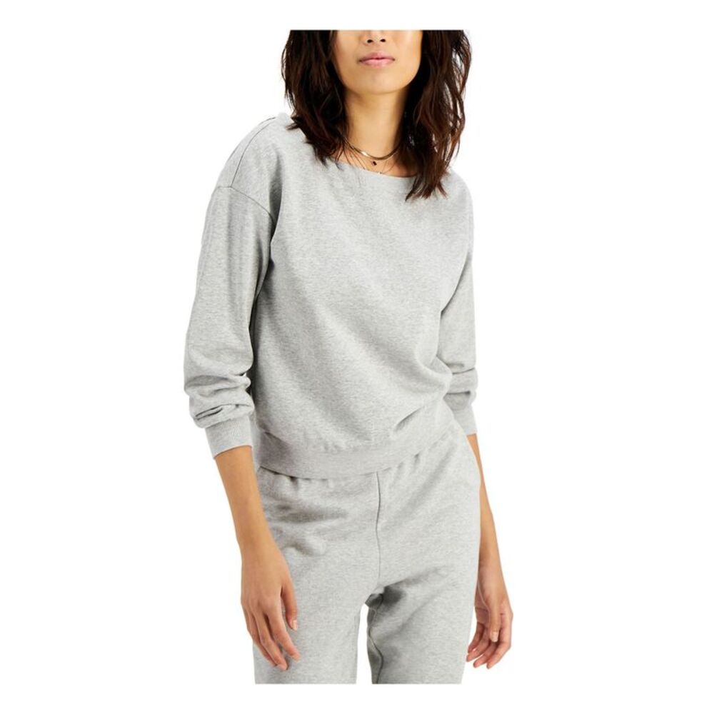 INC Womens Gray Heather Sweatshirt XS